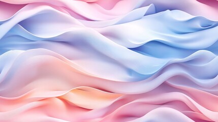 Soft, flowing fabric in pastel hues of pink and blue creating a serene atmosphere.