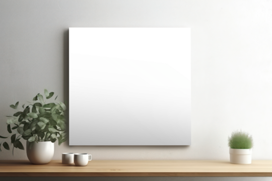 Modern minimalist canvas  png mockup, transparent design