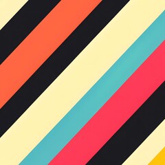 114. **Generate a seamless pattern of bold, colorful stripes in a retro, 80s-inspired design.**