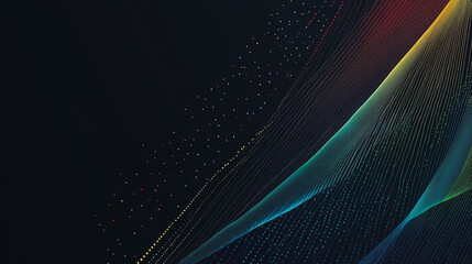 Abstract digital background electromagnetic wave background Innovation digital wave background information technology background The background is the background. gradient wave digital wave banner