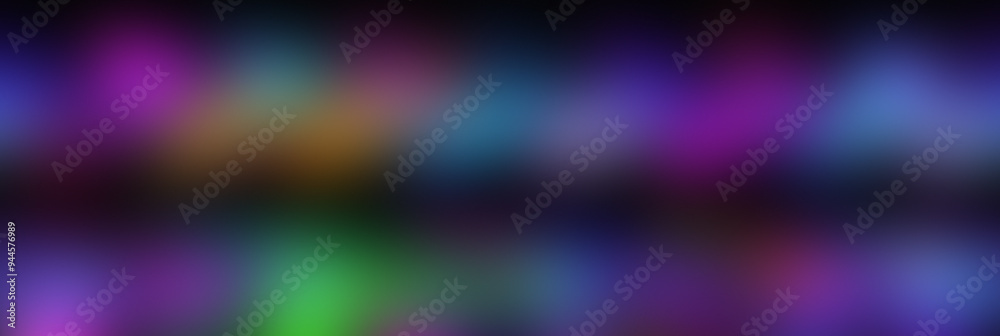 Poster Abstract light patterns create a vibrant display with colorful reflections, evoking a lively atmosphere during an evening celebration