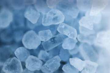 Macro shot of bath salt texture.  Bath salts can be used to relieve skin inflammation and irritation caused by eczema, psoriasis, contact dermatitis, and athlete's foot