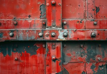 Red and Rusty Metal Surface
