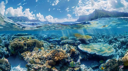Vibrant Coral Reef Underwater Landscape