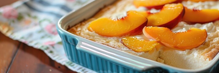 Savory Breakfast Casserole with Ricotta or Cottage Cheese, Greek Yogurt, and Peach � A Healthy Sweet Cheesecake Delight