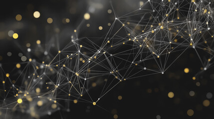 Abstract business connection of lines from nodes It is connected to endless nodes and represents the innovation of communication cyber security in the network background