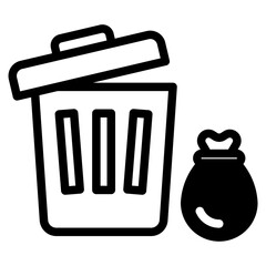 Garbage Bin Vector Icon
