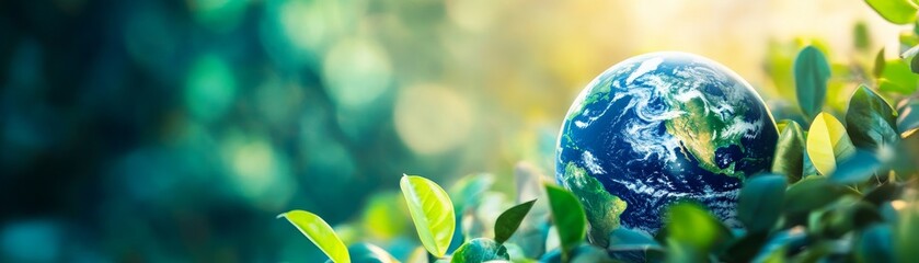 Fototapeta premium Climate change analyst assessing environmental impacts, career in sustainability