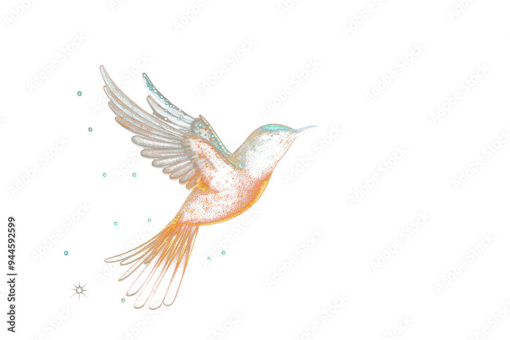 Wall mural png bird hummingbird animal flying.