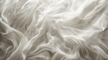 Obraz premium White Sheer Fabric Draped Texture.