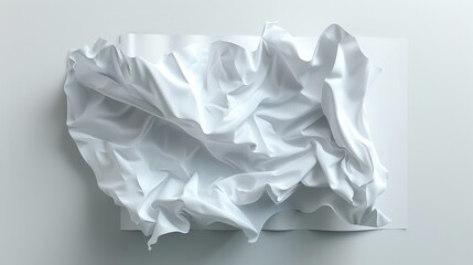 Abstract White Fabric Drape.