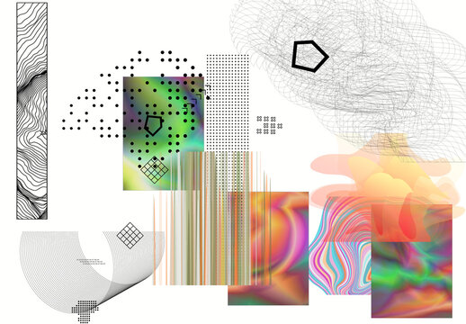 Modern Gothic Design Elements Illustration Set