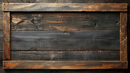 Rustic wooden frame background.
