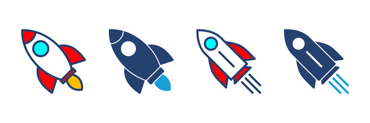 Rocket icon vector. Startup icon vector.