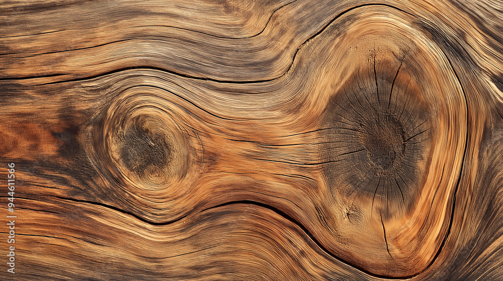Poster old distressed wood showing knots and grain pattern texture