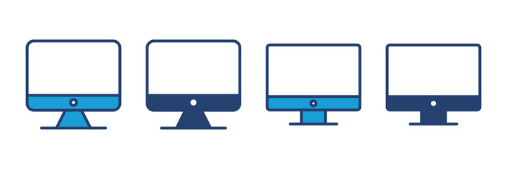 Computer icon vector. computer monitor icon vector.