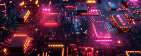 Circuit board, technology, futuristic, electronic, patterned, intricate,