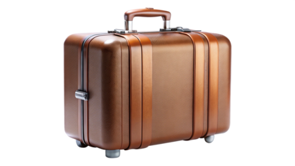 Stylish Suitcase Isolated on Transparent Background for Creative Projects