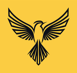 Obraz premium Vector logo design of a bird.
