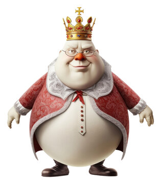 PNG King humpty dumpty figurine white background representation.