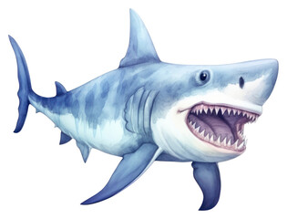 PNG Great white shark animal fish white background.