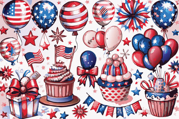 Obraz premium Patriotic background vector