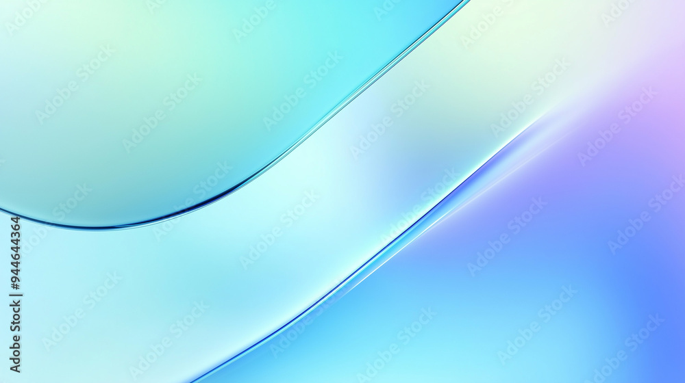 Poster abstract background with flowing blue and green lines