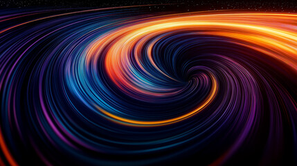Abstract swirl background forming a colorful tunnel effect