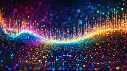 Naklejka premium A colorful, abstract image with many dots and lines