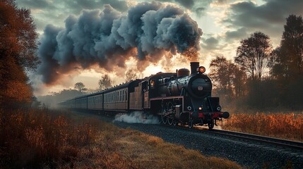 Fototapeta premium Steam train