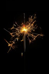 Sparkler isolated on black background