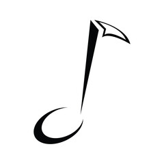 Music Note Logo Vector Template Icon