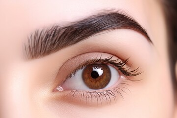 Obraz premium Close-up of woman's eye without makeup