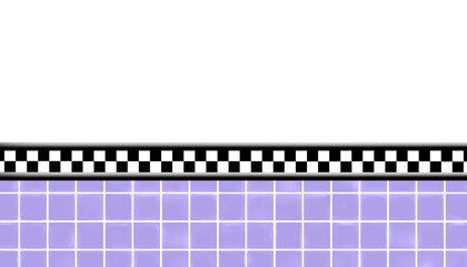 Half wall, Half wall, classic American diner restaurant or interior backgrounds, half checkered  tile wall, kitchen wall, dining  room, retro interior design, PNG, transparency