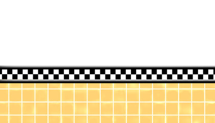 Half wall, Half wall, classic American diner restaurant or interior backgrounds, half checkered  tile wall, kitchen wall, dining  room, retro interior design, PNG, transparency