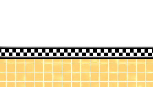 Half wall, Half wall, classic American diner restaurant or interior backgrounds, half checkered  tile wall, kitchen wall, dining  room, retro interior design, PNG, transparency