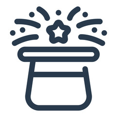 Magic Show for Birthday Party Vector Icon