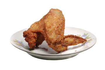 Fried chicken wings, clear background