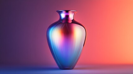 Obraz premium A holographic vase that seamlessly flickers through ancient Greco-Roman styles to post-modern abstraction, each transition a blend of artistic eras and abstract forms