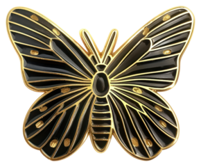 Elegant black and gold butterfly
