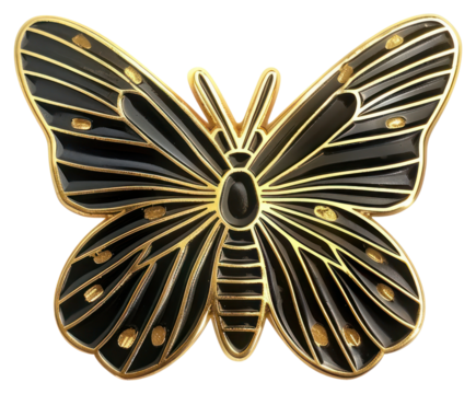 Elegant black and gold butterfly