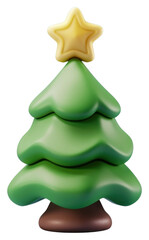 PNG Cute 3D Christmas tree illustration