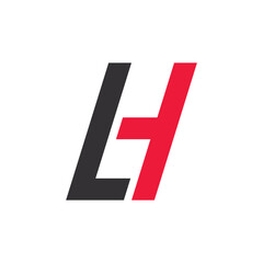 Fototapeta premium initial lh letter logo vector icon illustration