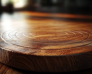 Obraz premium Close-up of Rich Brown Wood Grain Texture with Deep Earthy Tones, Natural Timber Background, High-Resolution Wood Grain Image, Wooden Surface with Knots and Grain Patterns, Rustic Wood Texture