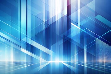 Obraz premium abstract background with glowing geometric lines and rectangle elements