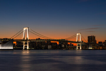 Obraz premium 東京夜景 レインボーブリッジ