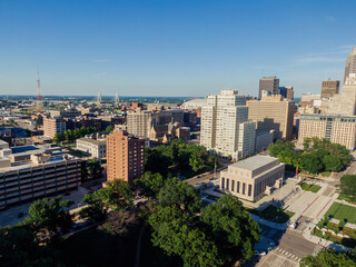City skyline of downtown St Louis, Missouri, United States.