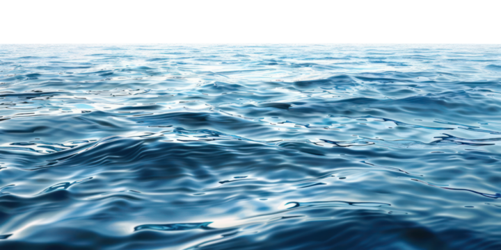 PNG a *photo of surface calm ocean*, isolated on white background --ar 3:2