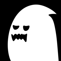 halloween ghost on a black background