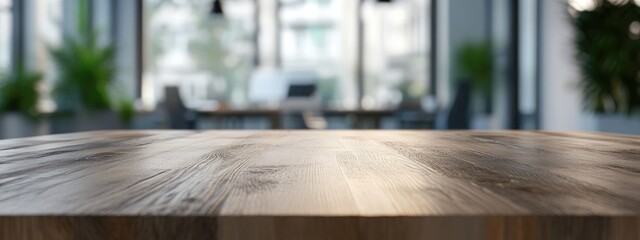 3D rendering of a tabletop with a blurred office background